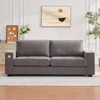 90 Loveseat Sofa Comfy Couches with USB/Type-C Charging Ports, Removable Covers & Wood Frame for Small Spaces