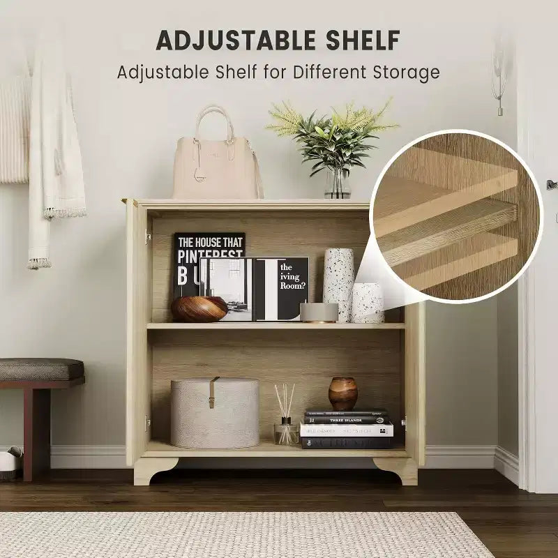 Mobile contenitore con ante scorrevoli nere/rovere/bianche – Credenza a 2 ante per cucina e sala da pranzo