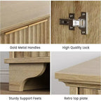 Mobile contenitore con ante scorrevoli nere/rovere/bianche – Credenza a 2 ante per cucina e sala da pranzo