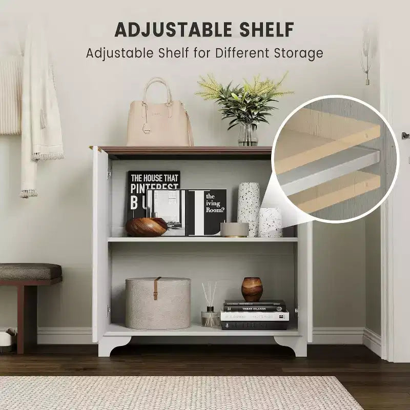 Mobile contenitore con ante scorrevoli nere/rovere/bianche – Credenza a 2 ante per cucina e sala da pranzo