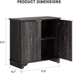 Mobile contenitore con ante scorrevoli nere/rovere/bianche – Credenza a 2 ante per cucina e sala da pranzo