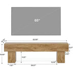 Mobile TV da 63" – Nero / Marrone / Marrone e Grigio | Consolle bassa per TV da 55–65"