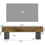 Mobile TV da 63" – Nero / Marrone / Marrone e Grigio | Consolle bassa per TV da 55–65"