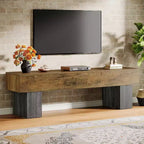Mobile TV da 63" – Nero / Marrone / Marrone e Grigio | Consolle bassa per TV da 55–65"