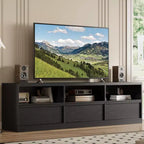 Mobile TV da 70" – Bianco Antico / Nero / Marrone Castagna, Moderno di Metà Secolo, Adatto a TV fino a 80"