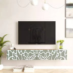 Mobile TV sospeso Pine & Green – Stampa UV, Adatto per TV fino a 70"