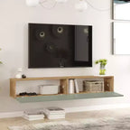 Mobile TV sospeso Pine & Green – Stampa UV, Adatto per TV fino a 70"