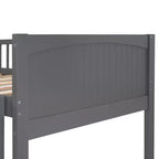 Letto a castello triplo a L grigio/bianco, a due piani, 3 posti letto