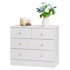 Modern Simple 4-Drawer Nightstand White