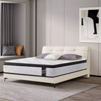Materasso Ibrido a Molle Insacchettate in Memory Foam Bianco, Spessore 30 cm, Singolo/Piazza e Mezza/Matrimoniale/King Size, 1-2 Persone