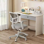 Sedia da Scrivania per Bambini con Altezza, Braccioli e Poggiapiedi Regolabili – Blu/Grigio/Verde/Rosa/Viola, per 1 Bambino