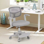 Sedia da Scrivania per Bambini con Altezza, Braccioli e Poggiapiedi Regolabili – Blu/Grigio/Verde/Rosa/Viola, per 1 Bambino