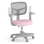 Sedia da Scrivania per Bambini con Altezza, Braccioli e Poggiapiedi Regolabili – Blu/Grigio/Verde/Rosa/Viola, per 1 Bambino