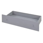 Grigio/Bianco, Letto a Soppalco Gemello a L e Letto a Piattaforma Gemello con 7 Cassetti, per 2 Bambini