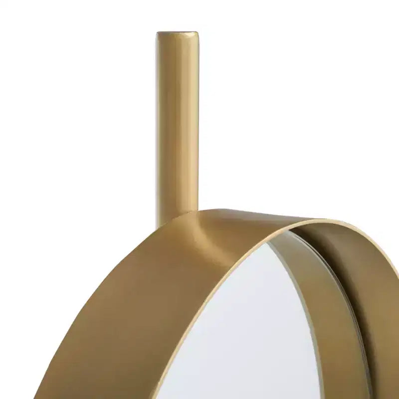 Specchio da Parete Ovale con Cornice in Ottone, Singolo, 12" x 43"