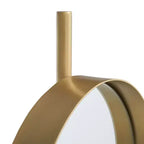 Specchio da Parete Ovale con Cornice in Ottone, Singolo, 12" x 43"