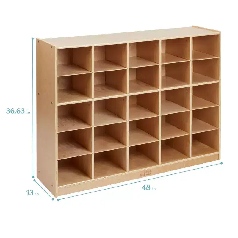 Mobiletto contenitore a 25 scomparti con cassetti estraibili, 5×5 – Blu / Trasparente / Contemporaneo / Tonalità terra