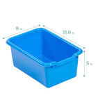 Armadietto da asilo per cappotti a 5 scomparti, assortito/blu/trasparente/contemporaneo/toni della terra, con scomparti anteriori a paletta