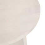 Tavolino Ovale in Legno Massello Bianco/Nero, 1 Pezzo