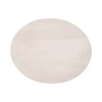Tavolino Ovale in Legno Massello Bianco/Nero, 1 Pezzo
