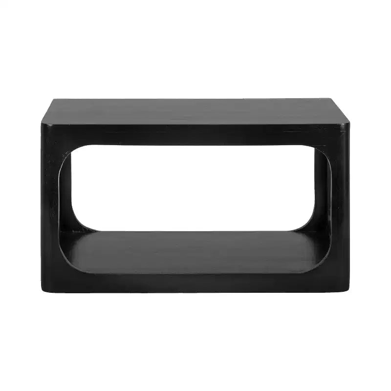 Tavolino fluttuante da parete nero/naturale, 1 pezzo