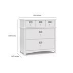 Cassettiera a 3 cassetti espresso/bianco – legno, anti-ribaltamento, dai 2 anni in su, montaggio per 1 persona