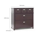 Cassettiera a 3 cassetti espresso/bianco – legno, anti-ribaltamento, dai 2 anni in su, montaggio per 1 persona