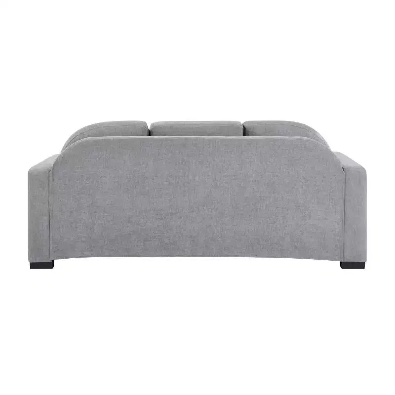 Divano a 3 posti in ciniglia con schienale curvo, Beige / Grigio / Verde