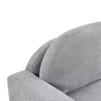 Divano a 3 posti in ciniglia con schienale curvo, Beige / Grigio / Verde