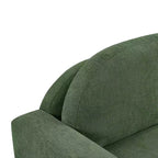 Divano a 3 posti in ciniglia con schienale curvo, Beige / Grigio / Verde