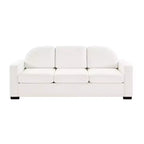 Divano a 3 posti in ciniglia con schienale curvo, Beige / Grigio / Verde