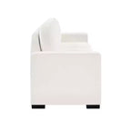 Divano a 3 posti in ciniglia con schienale curvo, Beige / Grigio / Verde