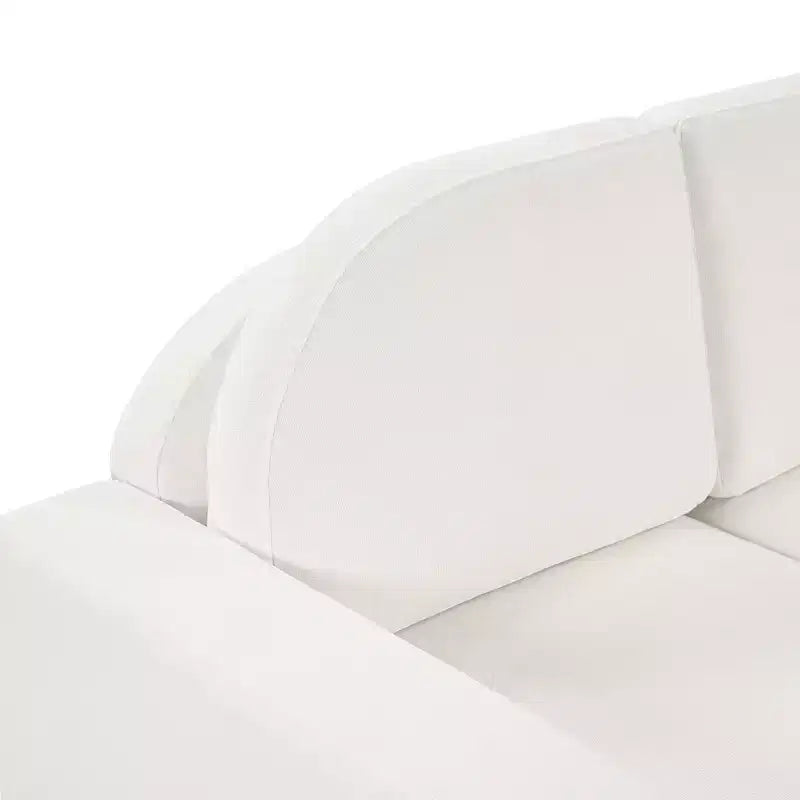 Divano a 3 posti in ciniglia con schienale curvo, Beige / Grigio / Verde