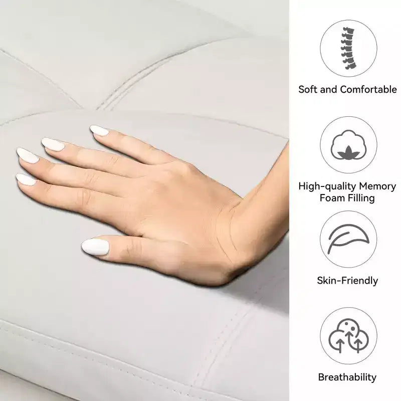 Divano letto futon convertibile nero/marrone/grigio/nero opaco/bianco – Similpelle, schienale e braccioli regolabili, 3 posti