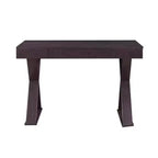 Scrivania Espresso con cassetto – Stile a gambe a X, 1 persona