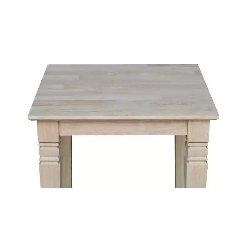 Tavolino rettangolare Off-White, Legno massiccio, 1 pezzo