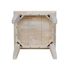 Tavolino rettangolare Off-White, Legno massiccio, 1 pezzo