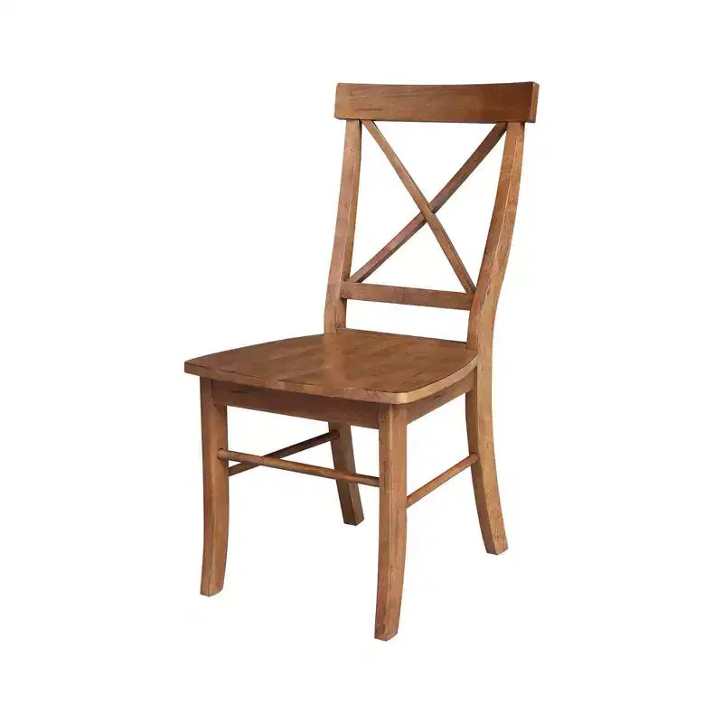 Tavolo da pranzo rotondo con ante a ribalta da 42" e 2 sedie senza braccioli, set da 3 pezzi, per 2 persone – Hickory/Washed Coal