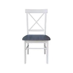 Tavolo da pranzo rotondo con ante a ribalta da 42" e 2 sedie senza braccioli, set da 3 pezzi, per 2 persone – Hickory/Washed Coal