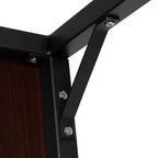 Scrivania industriale monoposto, 47", piano in mogano/acero/grigio rustico/noce, struttura nera/bianca