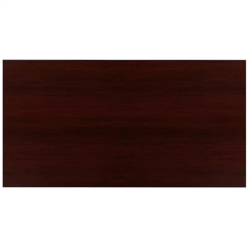 Scrivania industriale monoposto, 47", piano in mogano/acero/grigio rustico/noce, struttura nera/bianca