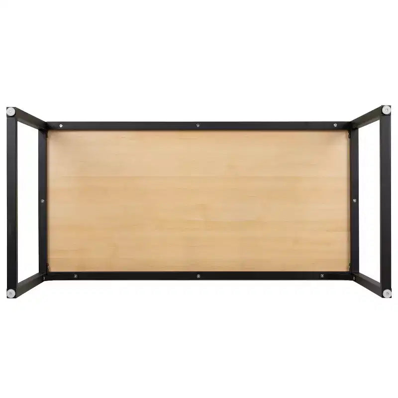 Scrivania industriale monoposto, 47", piano in mogano/acero/grigio rustico/noce, struttura nera/bianca