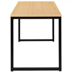 Scrivania industriale monoposto, 47", piano in mogano/acero/grigio rustico/noce, struttura nera/bianca