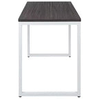 Scrivania industriale monoposto, 47", piano in mogano/acero/grigio rustico/noce, struttura nera/bianca
