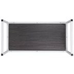 Scrivania industriale monoposto, 47", piano in mogano/acero/grigio rustico/noce, struttura nera/bianca