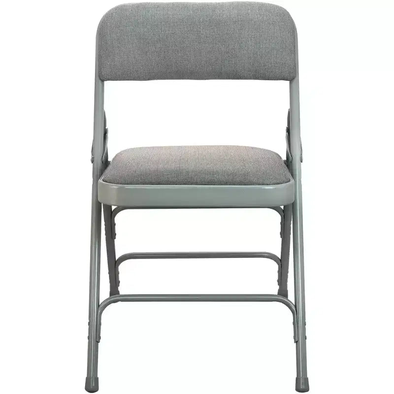 Sedia pieghevole imbottita in tessuto nero/grigio, schienale alto, 1 posto