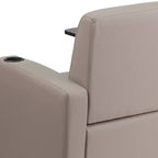 Sedia per ospiti in LeatherSoft con bracciolo a tavoletta e portabicchieri, seduta singola