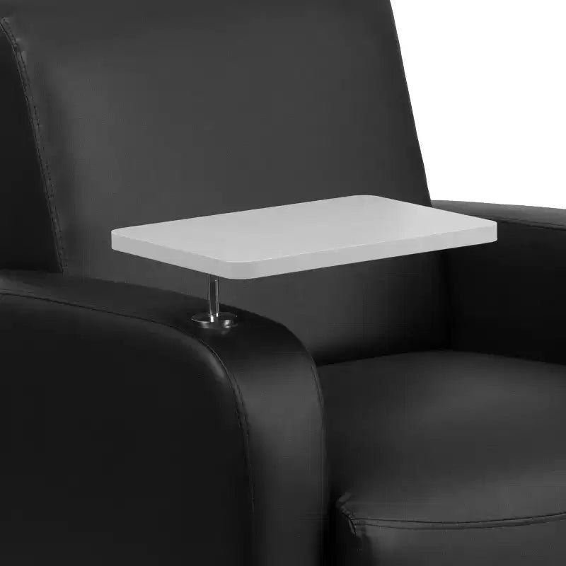 Sedia per ospiti in LeatherSoft con bracciolo a tavoletta e portabicchieri, seduta singola